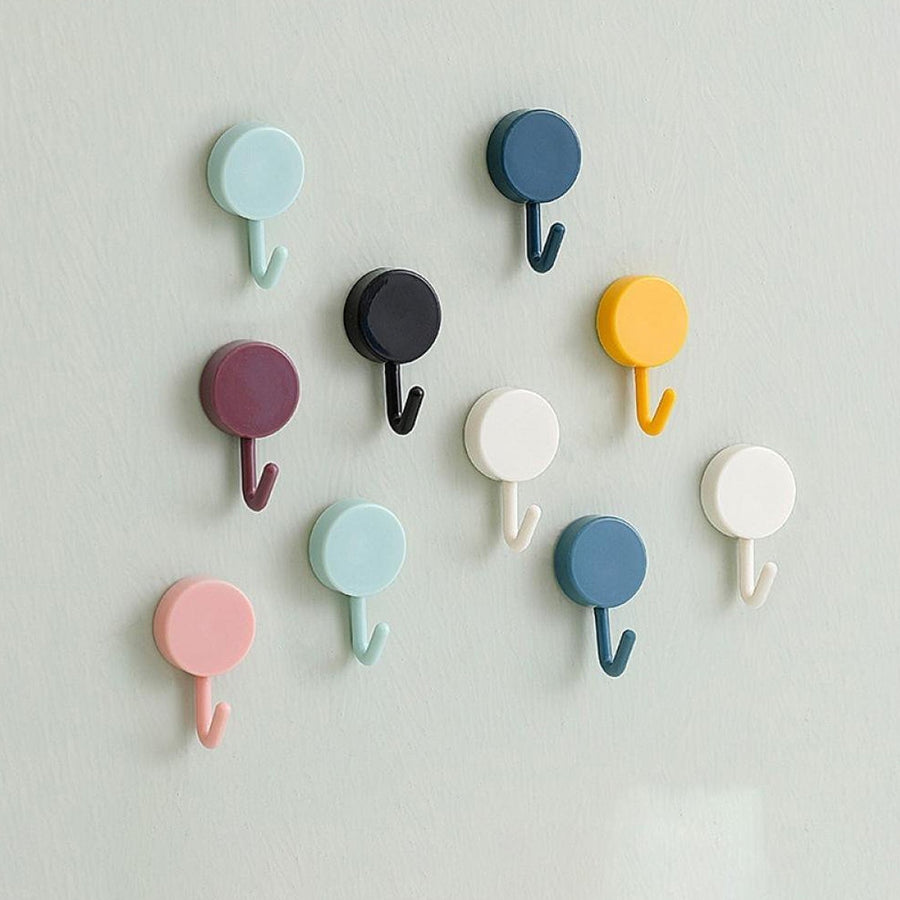 Self-Adhesive Wall Hooks – Strong Utility Hooks (10 Pcs) | GlimmerHome