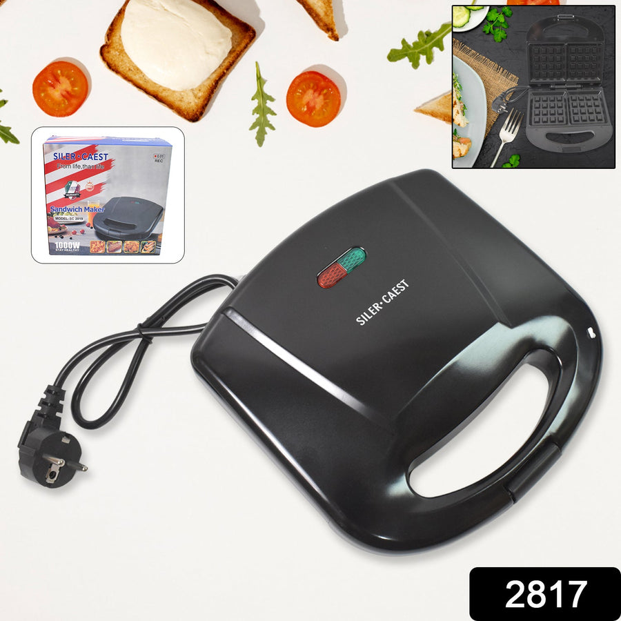 Sandwich Maker – Non-Stick, 2 Square Slice Toaster | Dabster