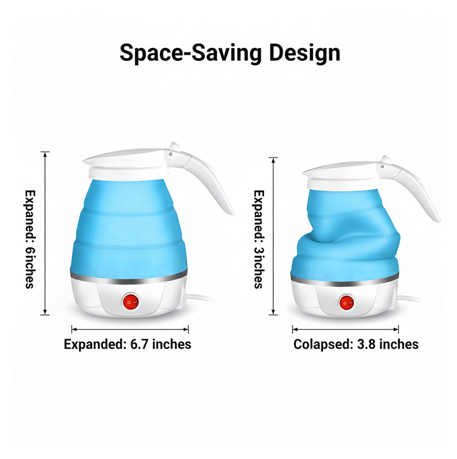 Foldable Electric Kettle – Portable 0.6L Travel Boiler | Siplix